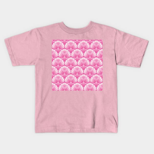 Pink Mermaid Tails Kids T-Shirt by Carolina Díaz